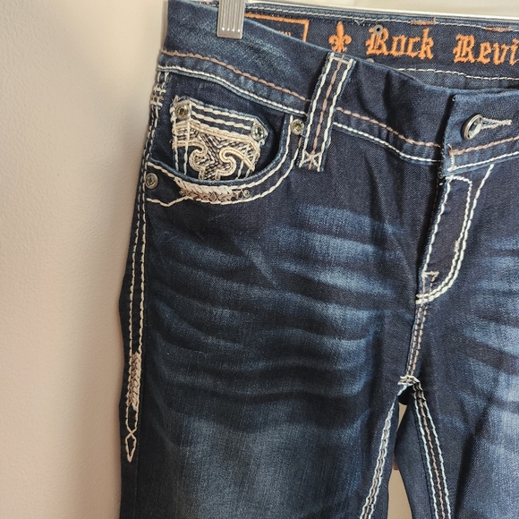 Rock Revival Jeans womens size 27 Easy Skinny Chile embellished - Picture 8 of 8